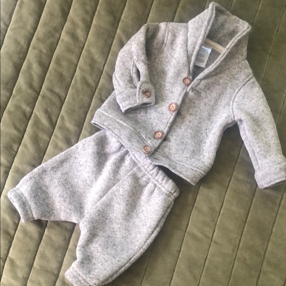 Carter's Heather Gray Baby 2 Piece Suit
